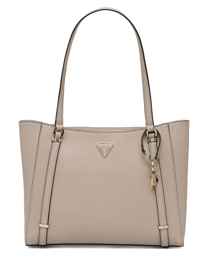 Guess logo-plaque tote bag - Nude Nude