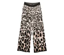 Hose mit Animal-Print - Nude