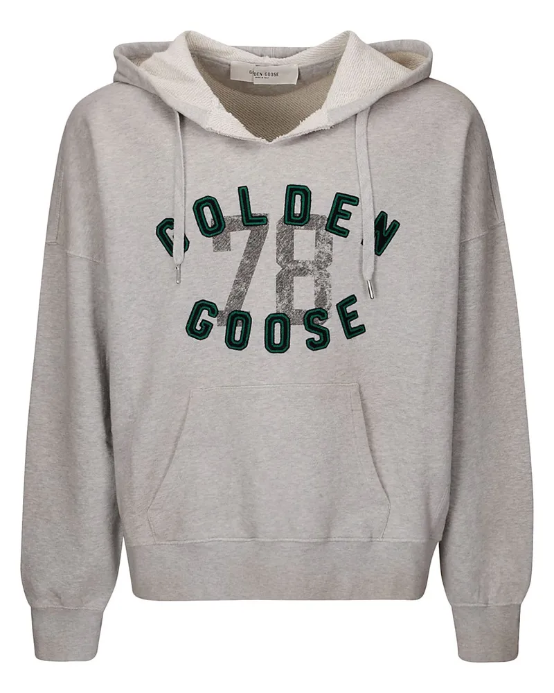 Golden Goose Hoodie mit Logo-Print - Grau Grau
