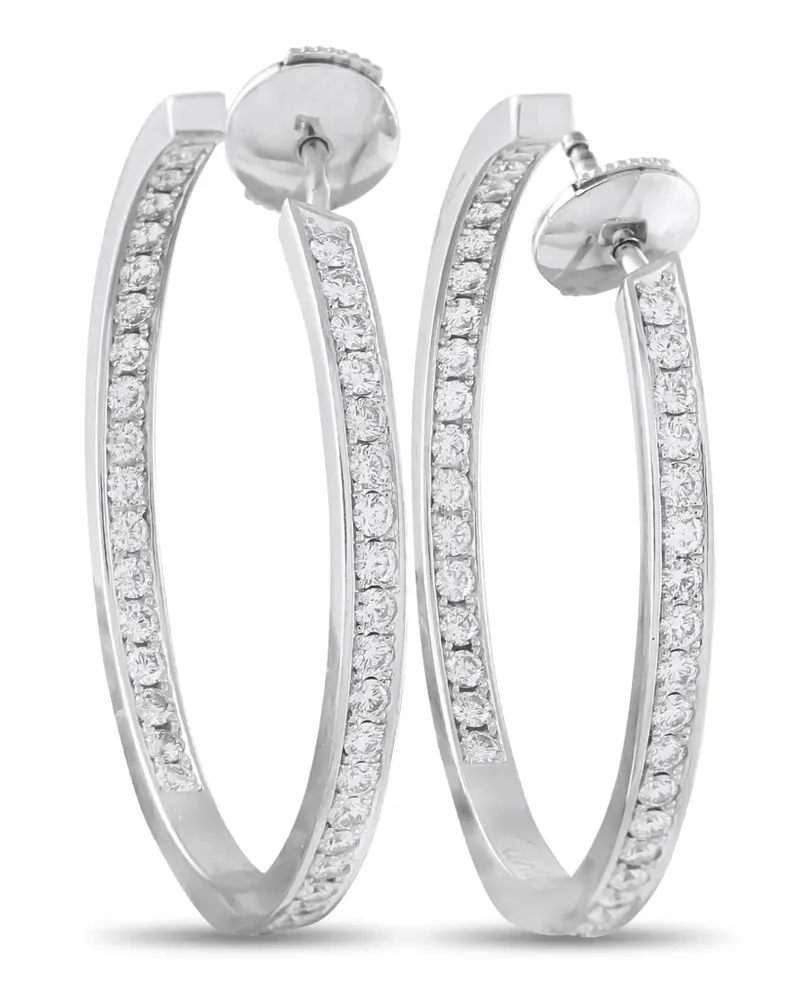 Cartier Creolen mit Diamanten - Silber Silber