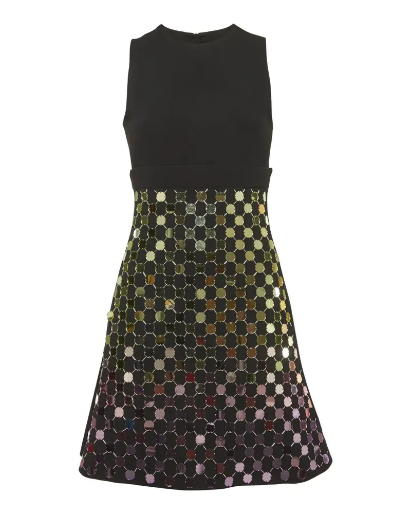 David Koma embellished A-line mini dress - Schwarz Schwarz
