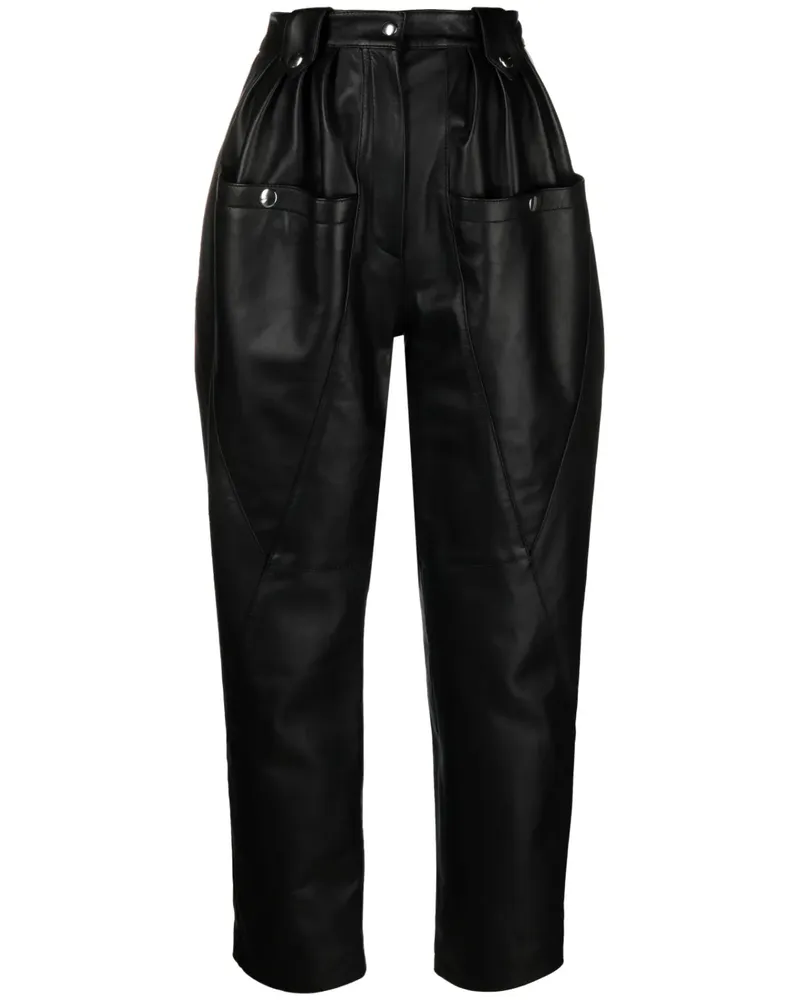 Moschino Hose mit Falten - Schwarz Schwarz