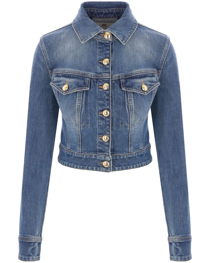 Elisabetta Franchi Klassische Jeansjacke - Blau Blau