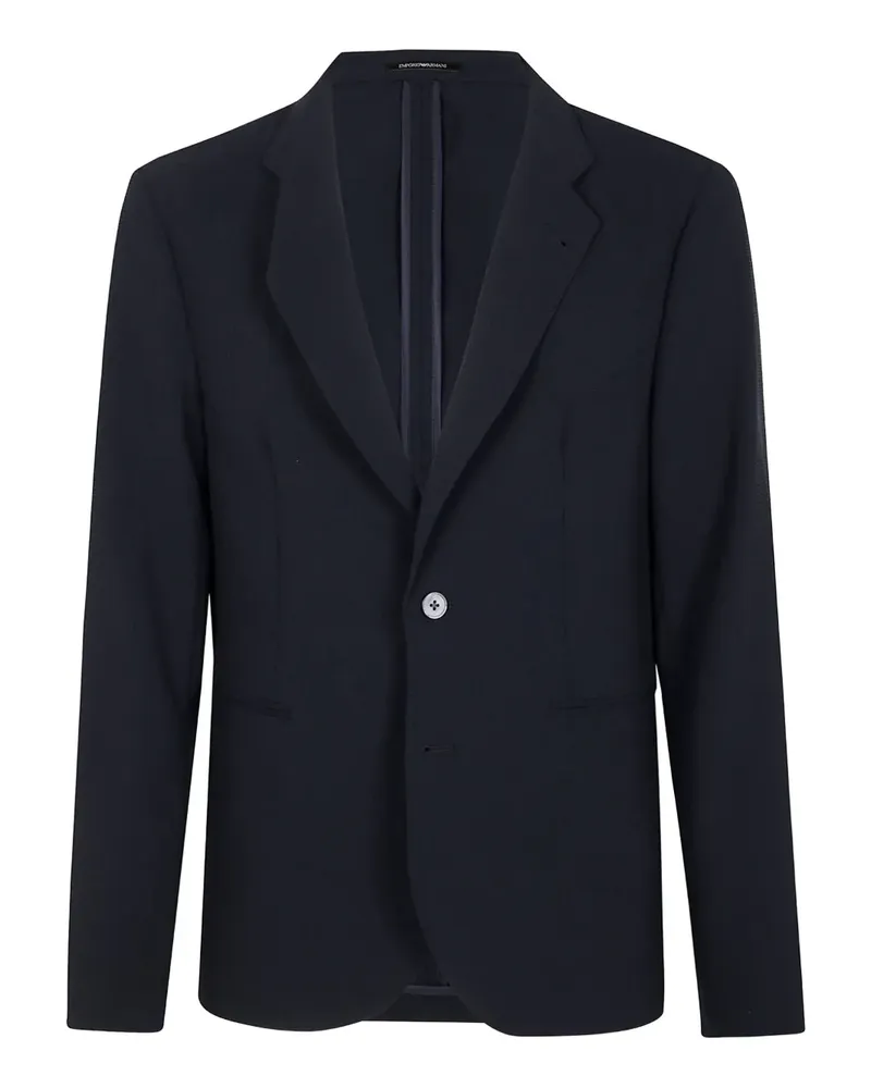 Emporio Armani Blazer aus Gabardine - Blau Blau