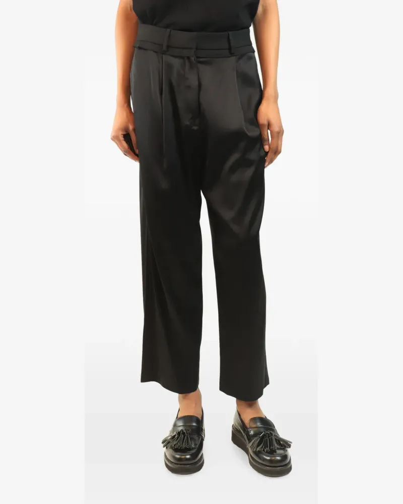 Maison Margiela satin straight-leg trousers - Schwarz Schwarz