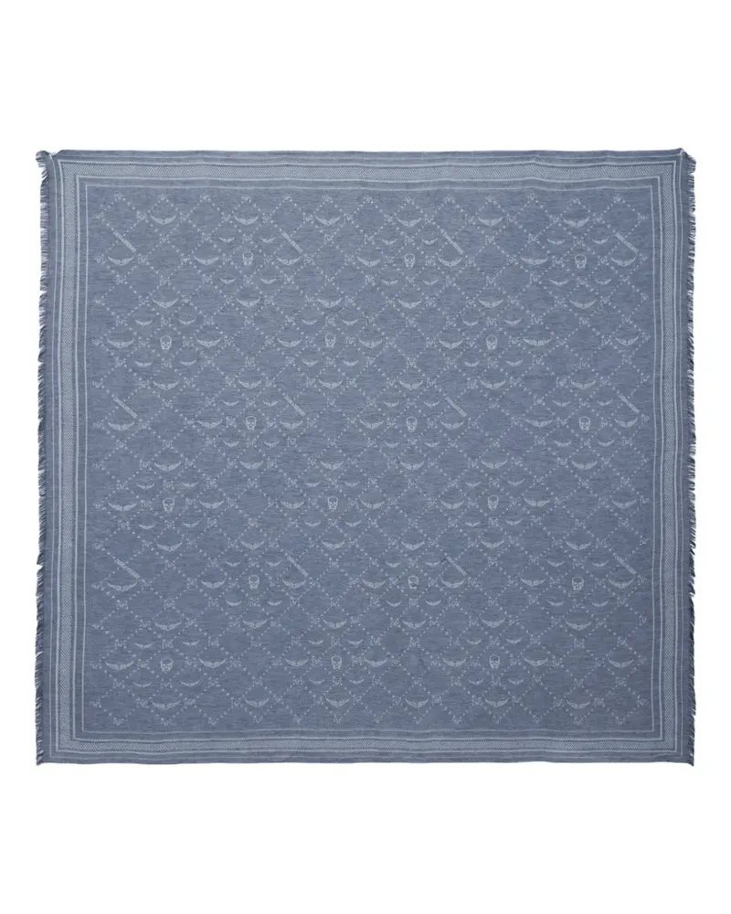 Zadig & Voltaire Liz monogram-print scarf - Blau Blau
