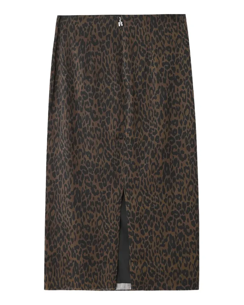 ROTATE Birger Christensen leopard-print pencil skirt - Braun Braun