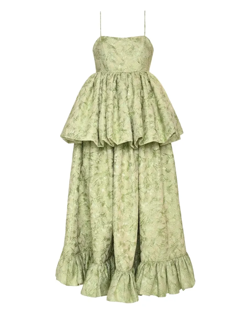 ANOUKI Kleid mit Rüschen - Grün Grün