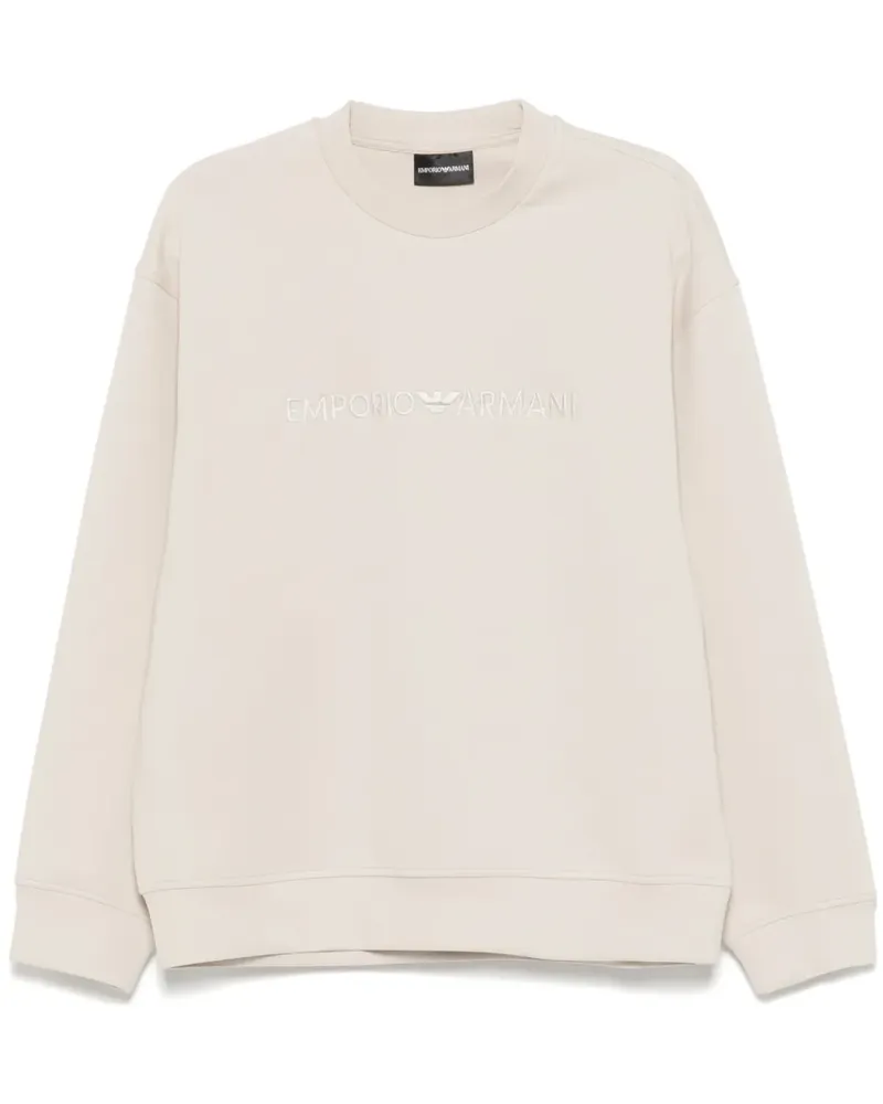 Emporio Armani Sweatshirt mit Logo-Stickerei - Silber Silber