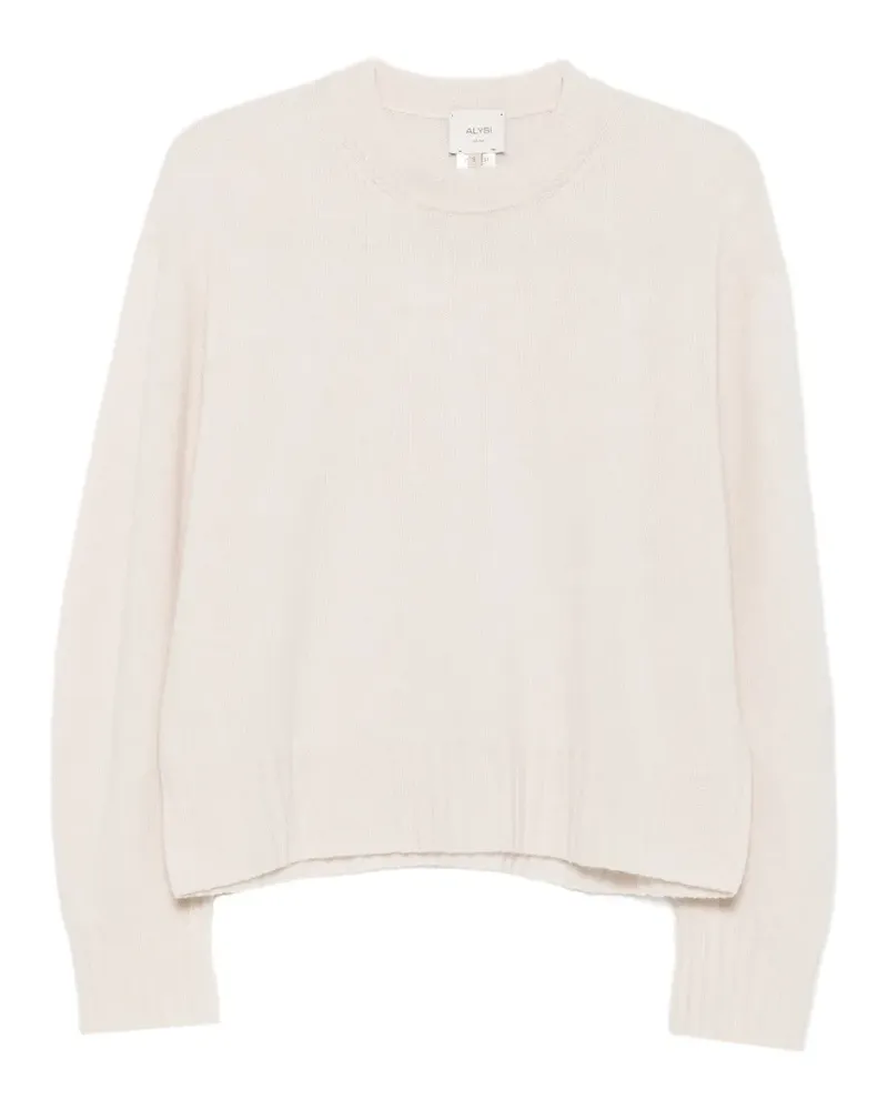 ALYSI Pullover mit geripptem Besatz - Nude Nude