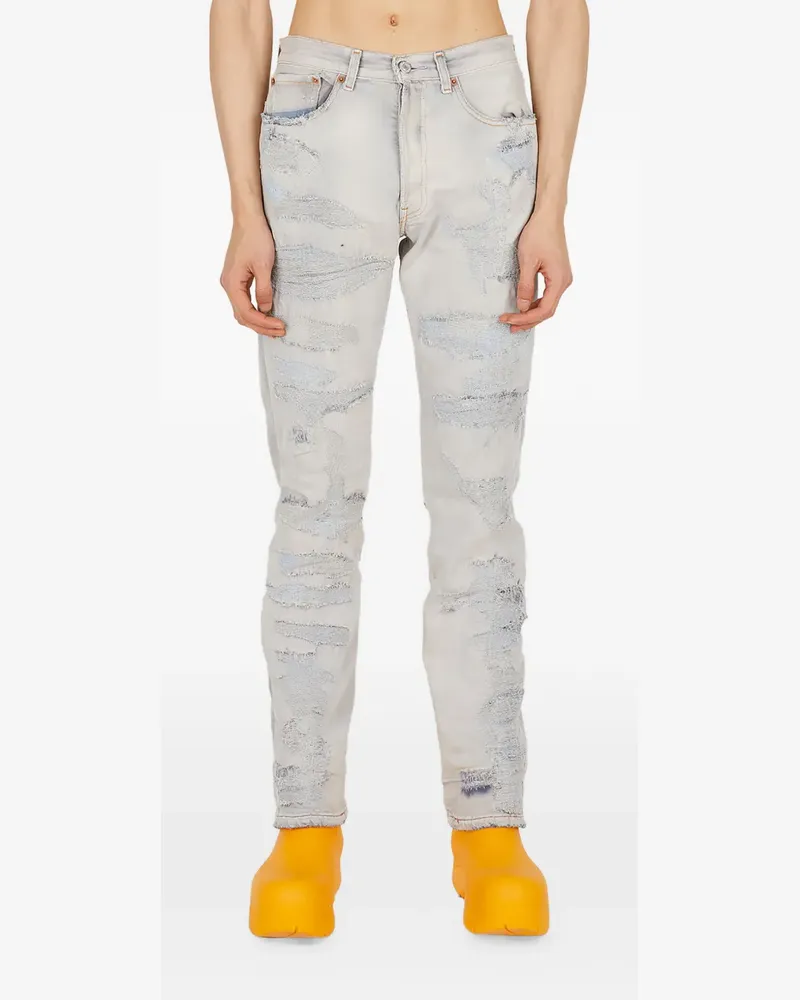 NotSoNormal Jeans im Distressed-Look - Grau Grau