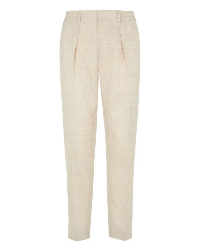 Fendi Gemusterte Hose mit Falten - Nude Nude