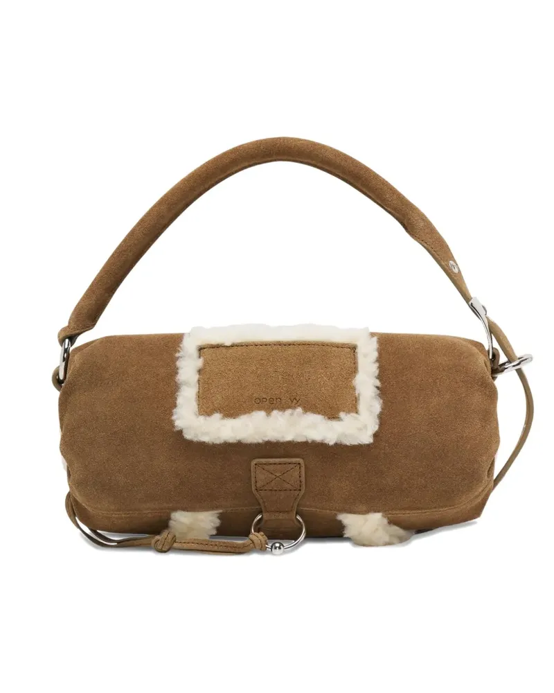 OPEN YY Schultertasche aus Shearling - Braun Braun