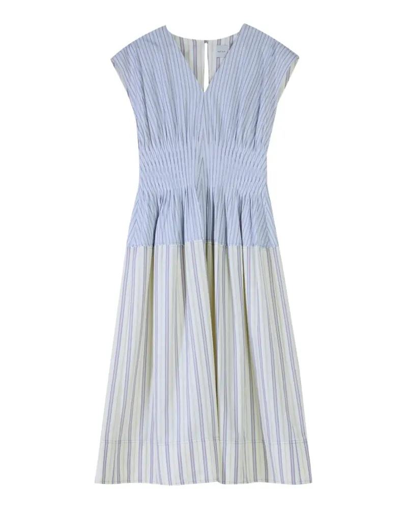 Paul Smith Gestreiftes Midikleid - Blau Blau
