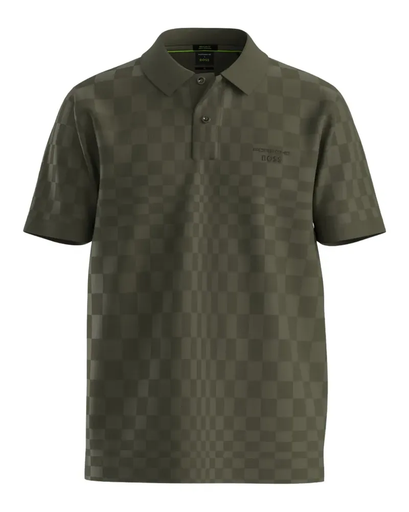 HUGO BOSS x Porsche Poloshirt mit Check - Grün Grün