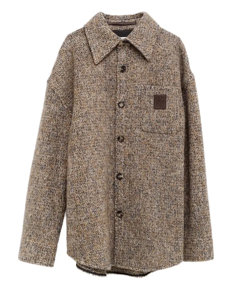 Loewe Jacke mit Logo-Patch - Braun Braun