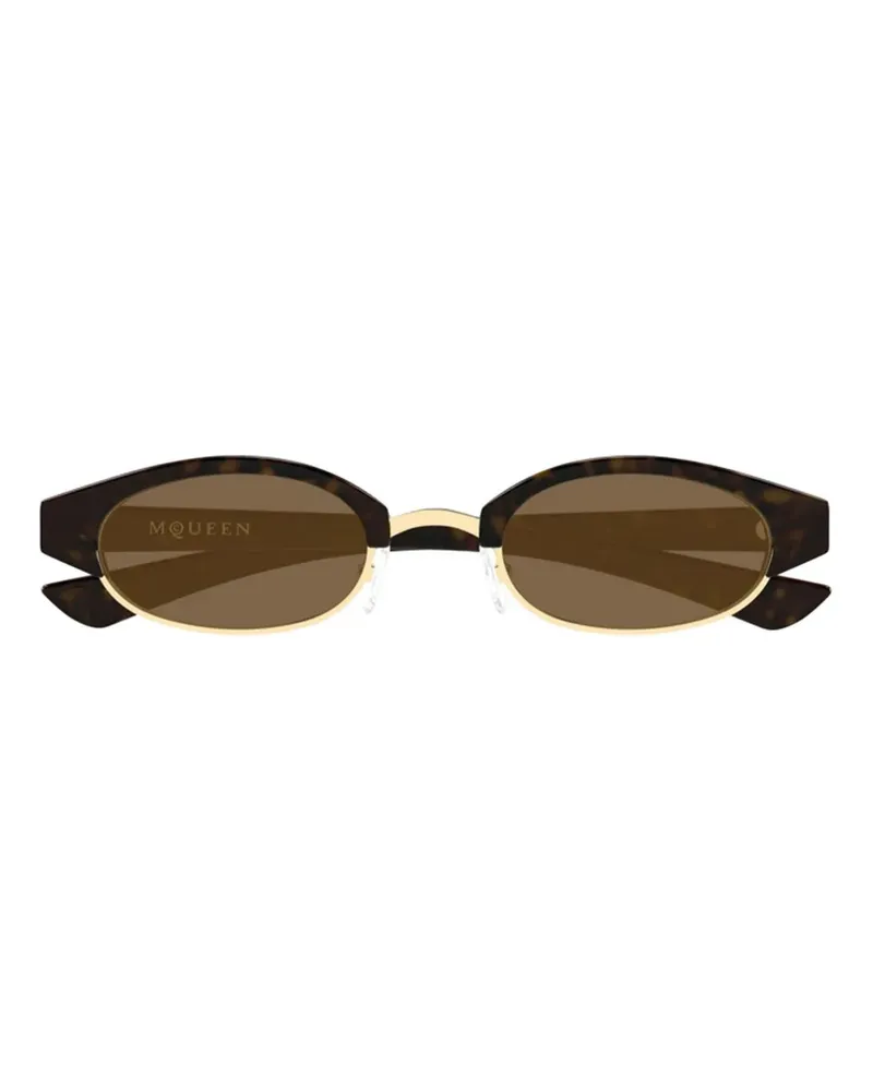 Alexander McQueen geometric-frame sunglasses - Braun Braun