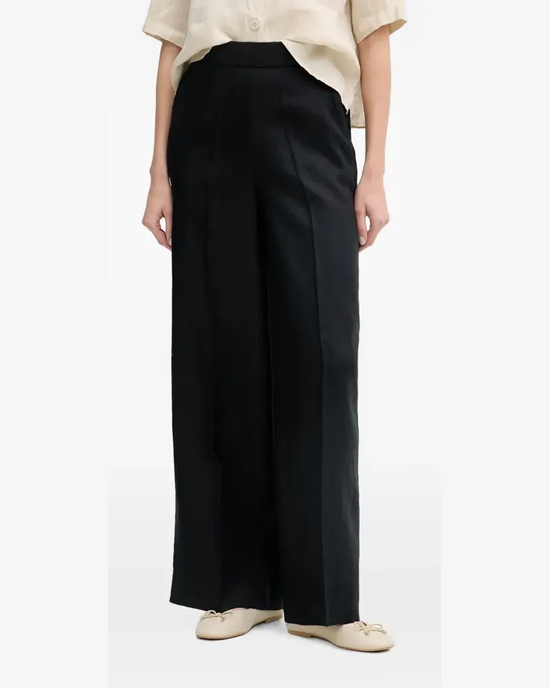 Benetton Palazzohose mit weitem Bein - Schwarz Schwarz