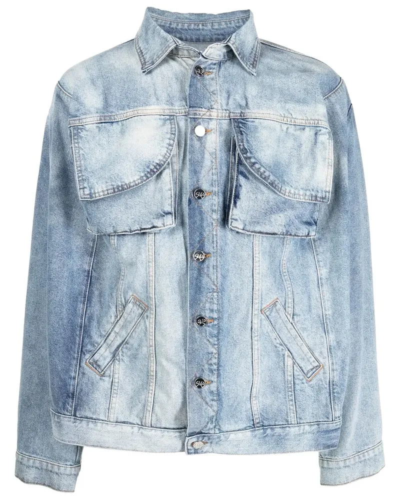 Natasha Zinko Jeansjacke mit aufgesetzten Taschen - Blau Blau