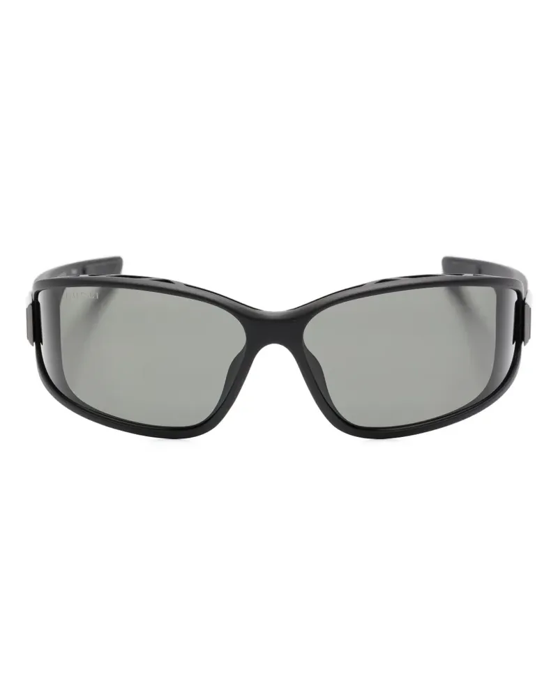 Gucci Sonnenbrille mit Shield-Gestell - Schwarz Schwarz