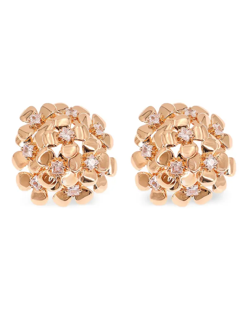 Self-Portrait Ring mit Blumendetail - Gold Gold