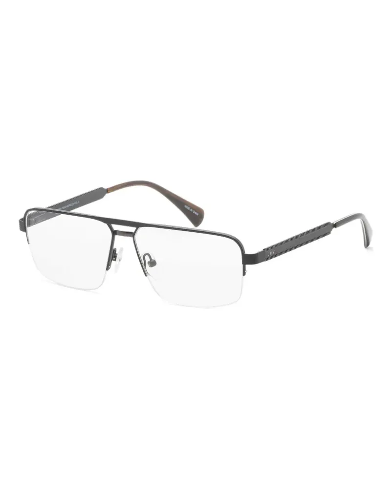 John Varvatos Brille mit geometrischem Gestell - Schwarz Schwarz