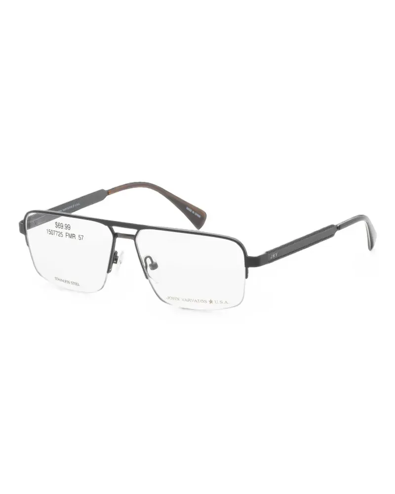 John Varvatos geometric-frame glasses - Schwarz Schwarz