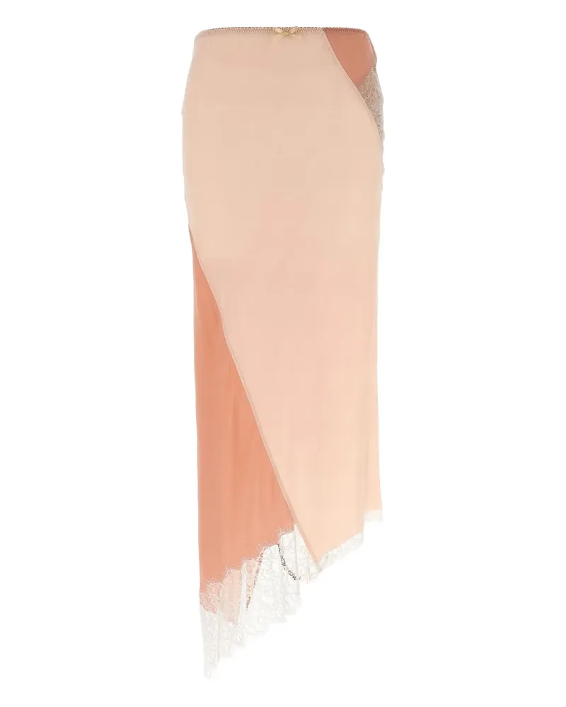 Moschino Asymmetrischer Rock mit Spitze - Rosa Rosa