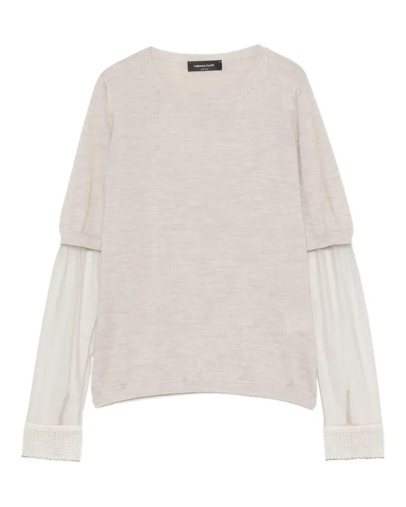 Fabiana Filippi sheer-panel top - Nude Nude