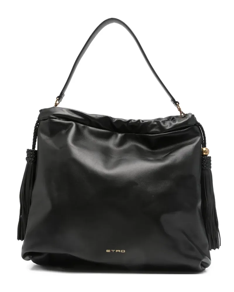 Etro large Kalispera tassel-detail leather shoulder bag - Schwarz Schwarz