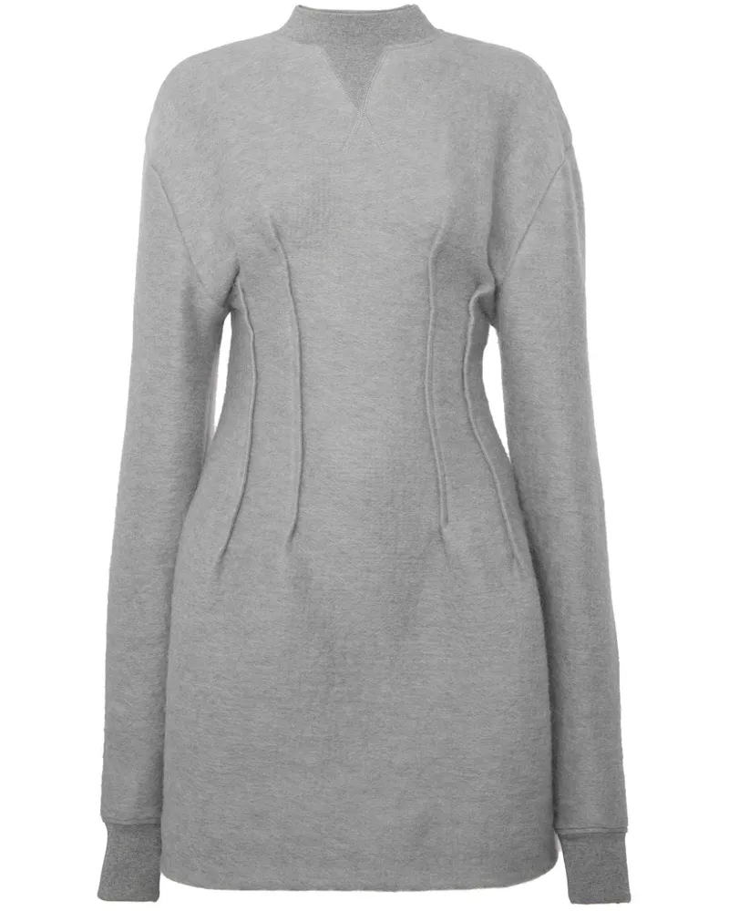 J.W.Anderson Strukturiertes Sanduhr-Kleid - Grau Grau