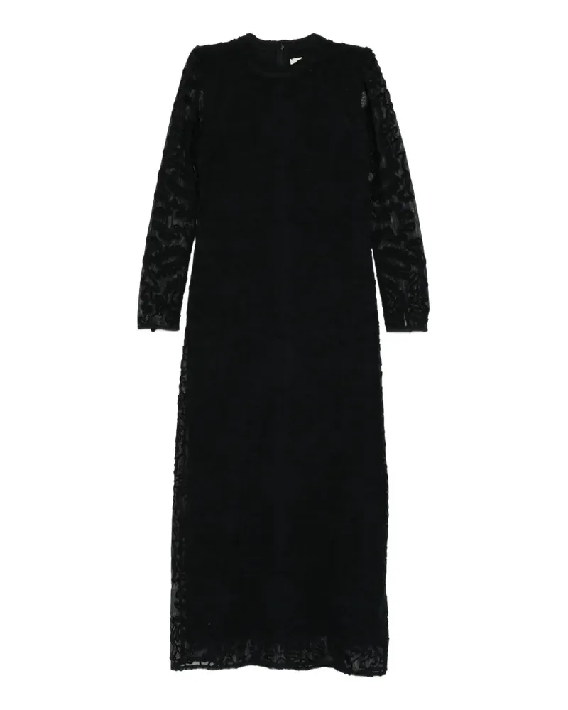 FARM Rio Maxikleid mit Blumenstickerei - Schwarz Schwarz