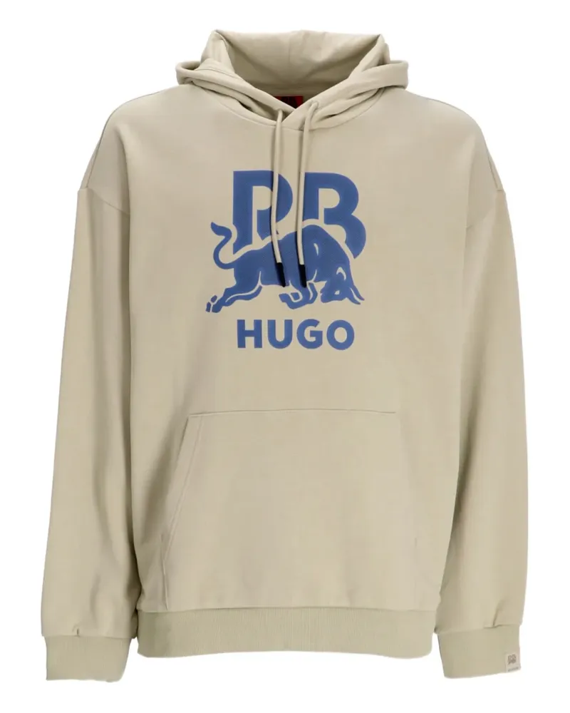 HUGO BOSS Hoodie mit Logo-Print - Nude Nude