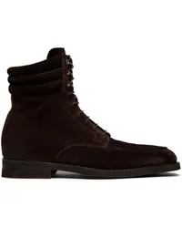 Bally Schnürstiefel aus Wildleder Braun