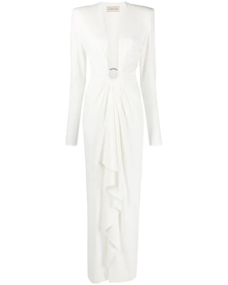 Alexandre Vauthier Abendkleid mit tiefem Ausschnitt - Weiß Weiß
