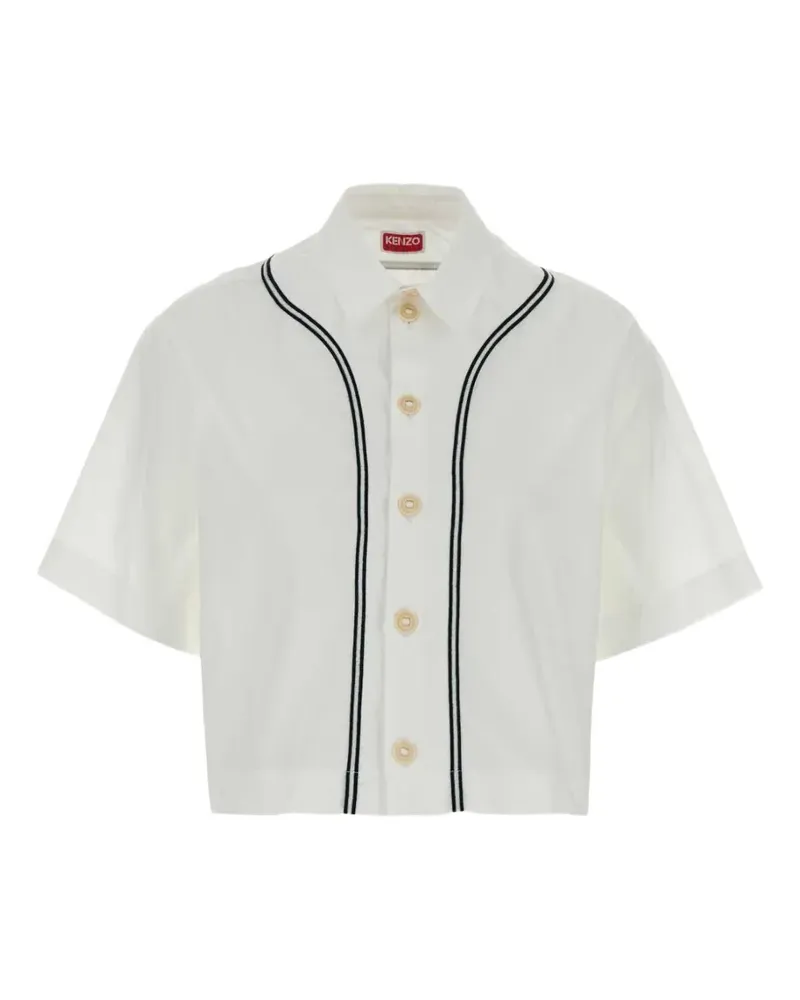 Kenzo Boke Flower piped cropped shirt - Weiß Weiß