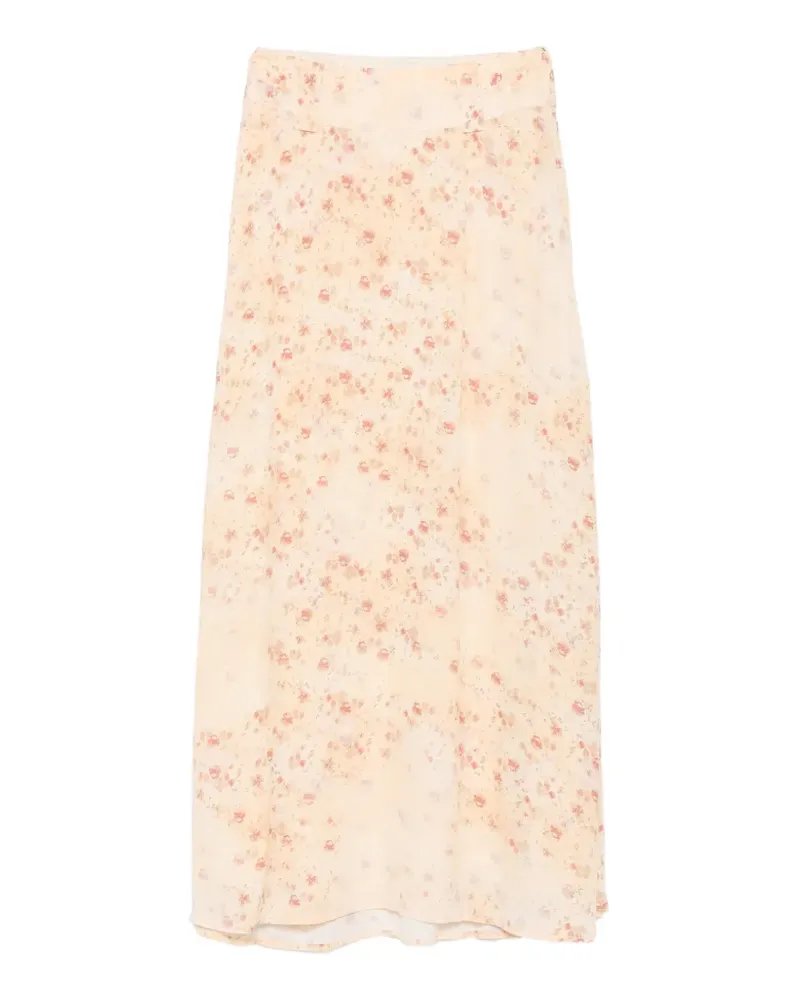 ba&sh Nattalina floral-print midi skirt - Nude Nude