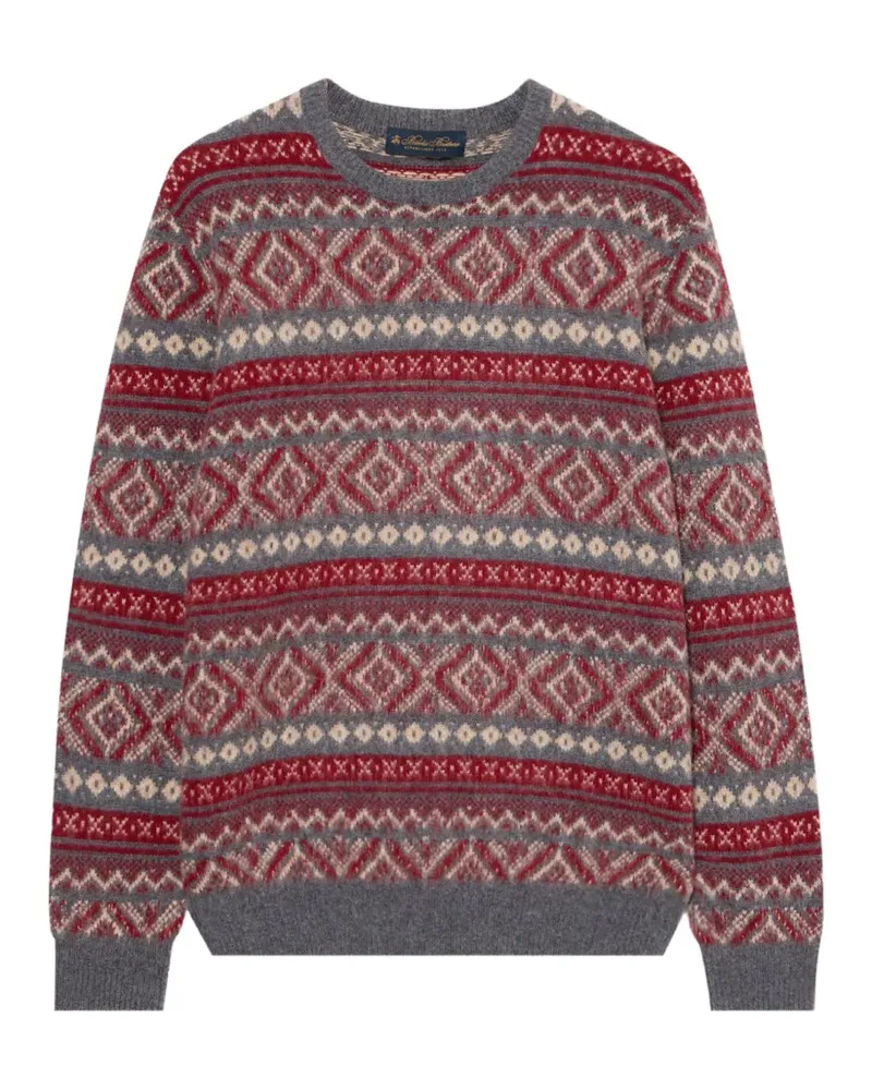 Brooks Brothers Pullover mit Fair-Isle-Strickmuster Rot