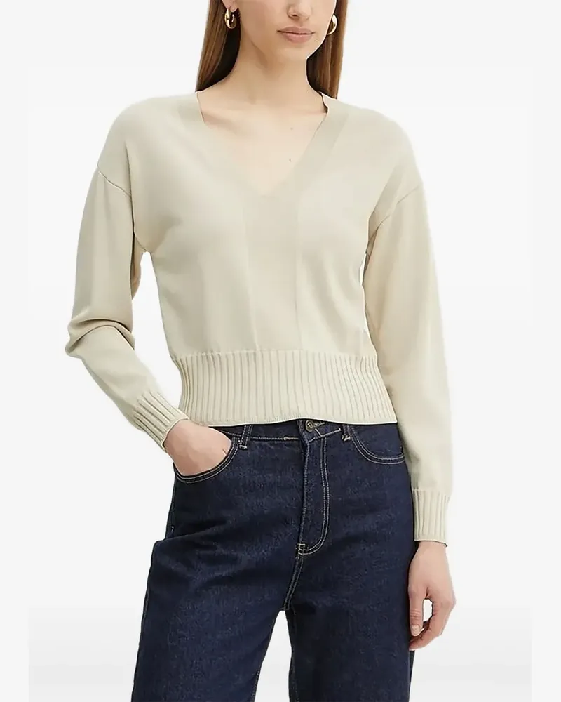 Armani Exchange Pullover mit V-Ausschnitt - Nude Nude