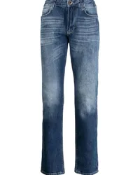 Emporio Armani Tief sitzende Straight-Leg-Jeans Blau