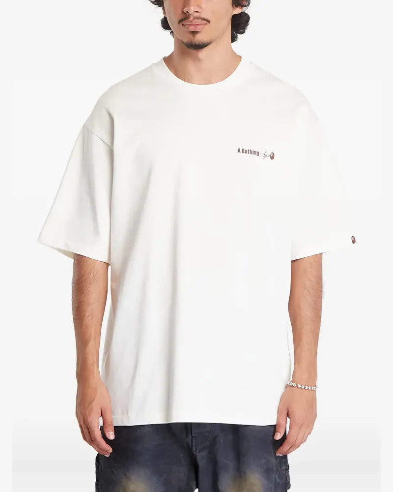 BAPE T-Shirt mit Wasser-Print - Beige Beige