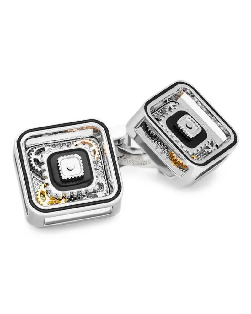 Tateossian square gear cufflinks - Silber Silber