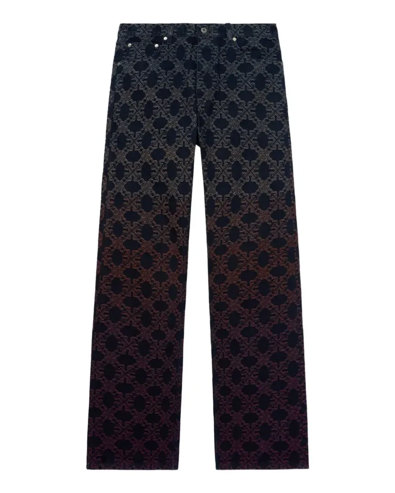 OFF-WHITE Arrow Jeans aus Degradé-Jacquard mit Monogramm - Blau Blau