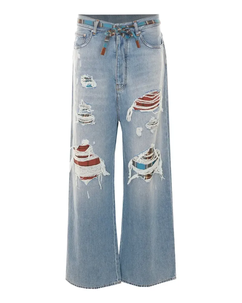Amiri Flannel Repair jeans - Blau Blau