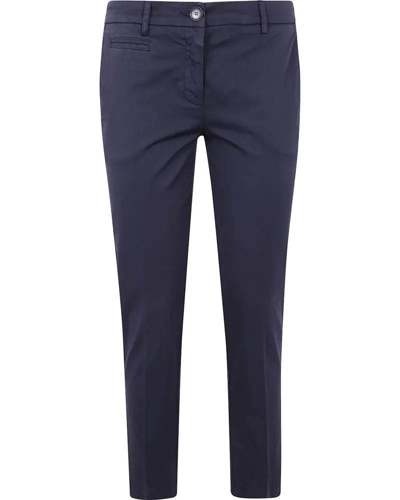 Twin-Set Hose mit Logo-Schild - Blau Blau