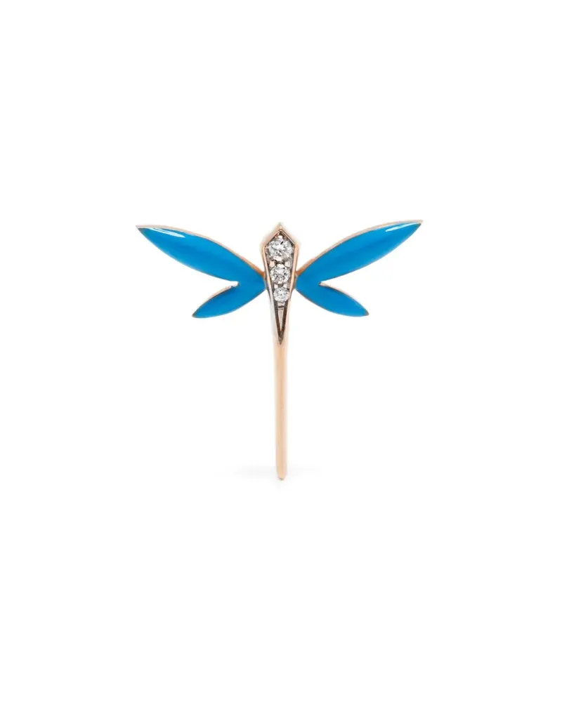 ANAPSARA 18kt Dragonfly Gelbgoldohrstecker mit Diamant Gold