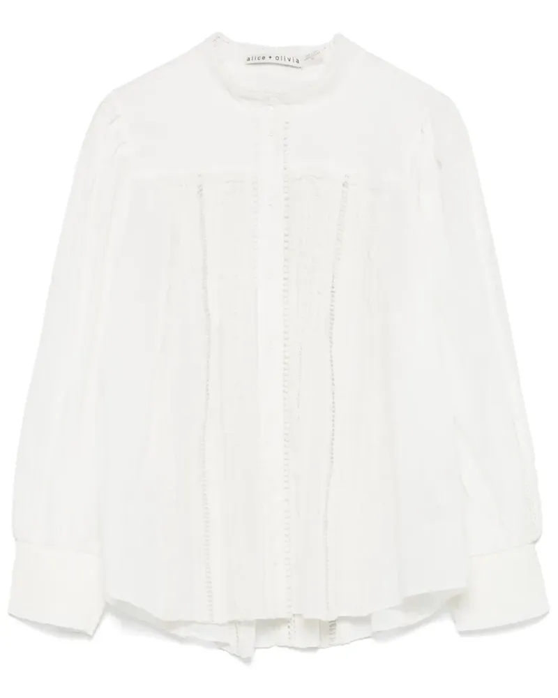 Alice + Olivia Bluse aus Baumwolle - Weiß Weiß
