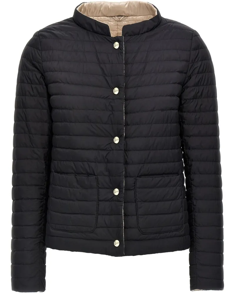 Herno Wendbare Daunenjacke - Schwarz Schwarz
