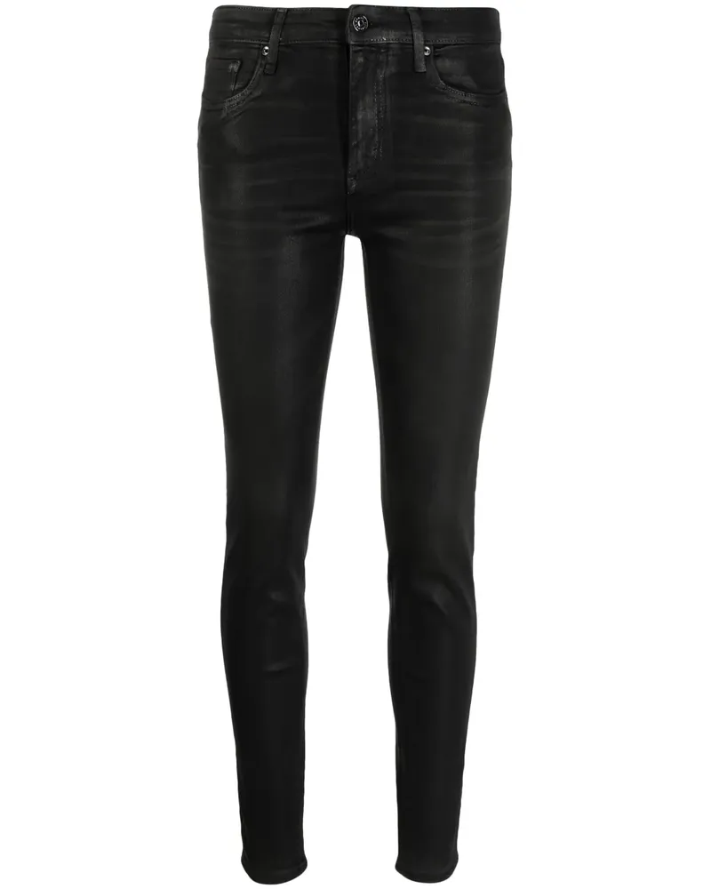 Armani Exchange Skinny-Jeans mit Tragefalten - Schwarz Schwarz