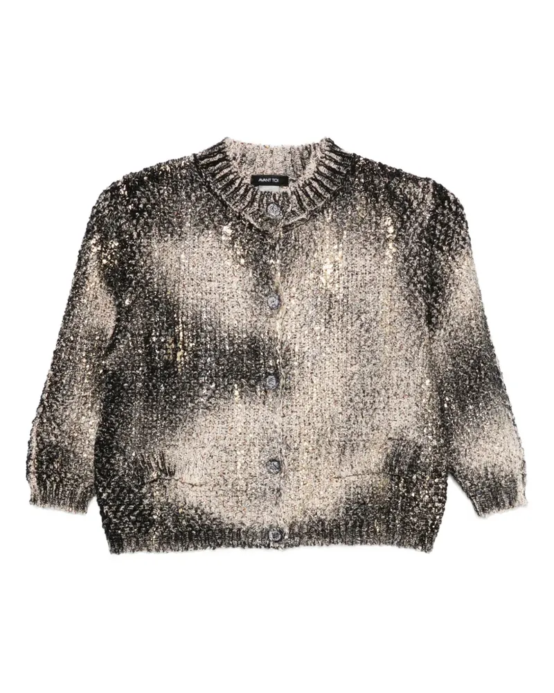 Avant Toi crew-neck cardigan - Schwarz Schwarz